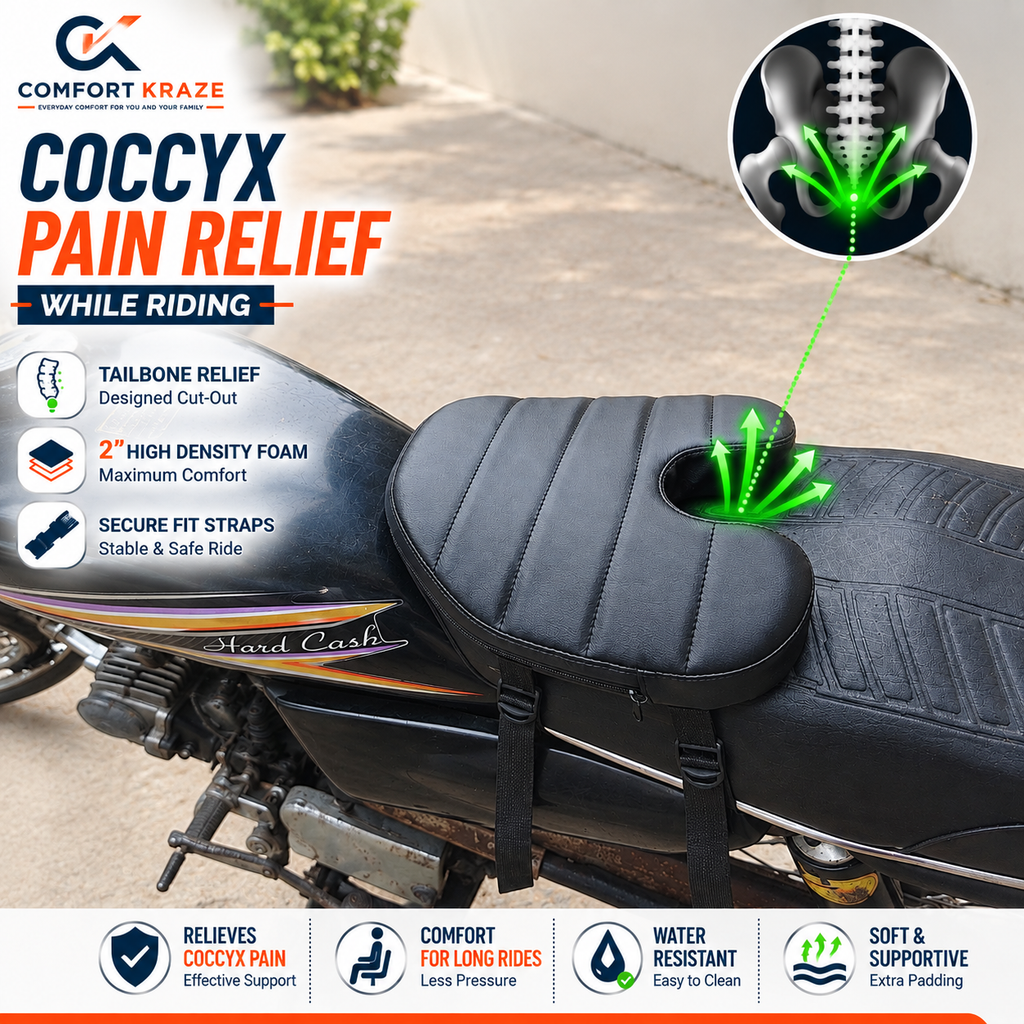Tailbone Motorcycle Seat Cushion  - Coccyx Relief
